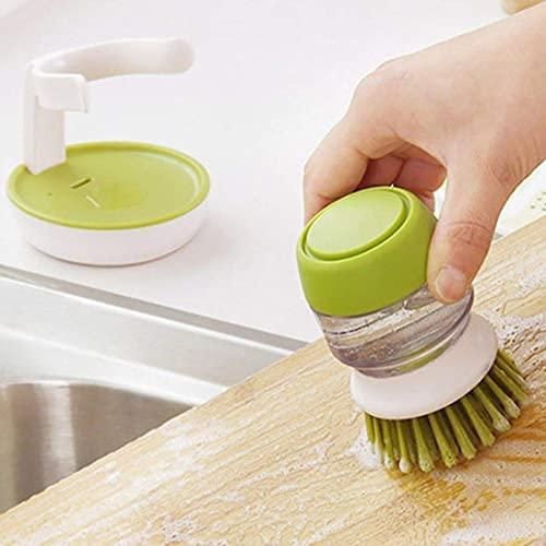 Plastic Cleaning Brush with soap Dispenser for Kitchen Sink Washbasin